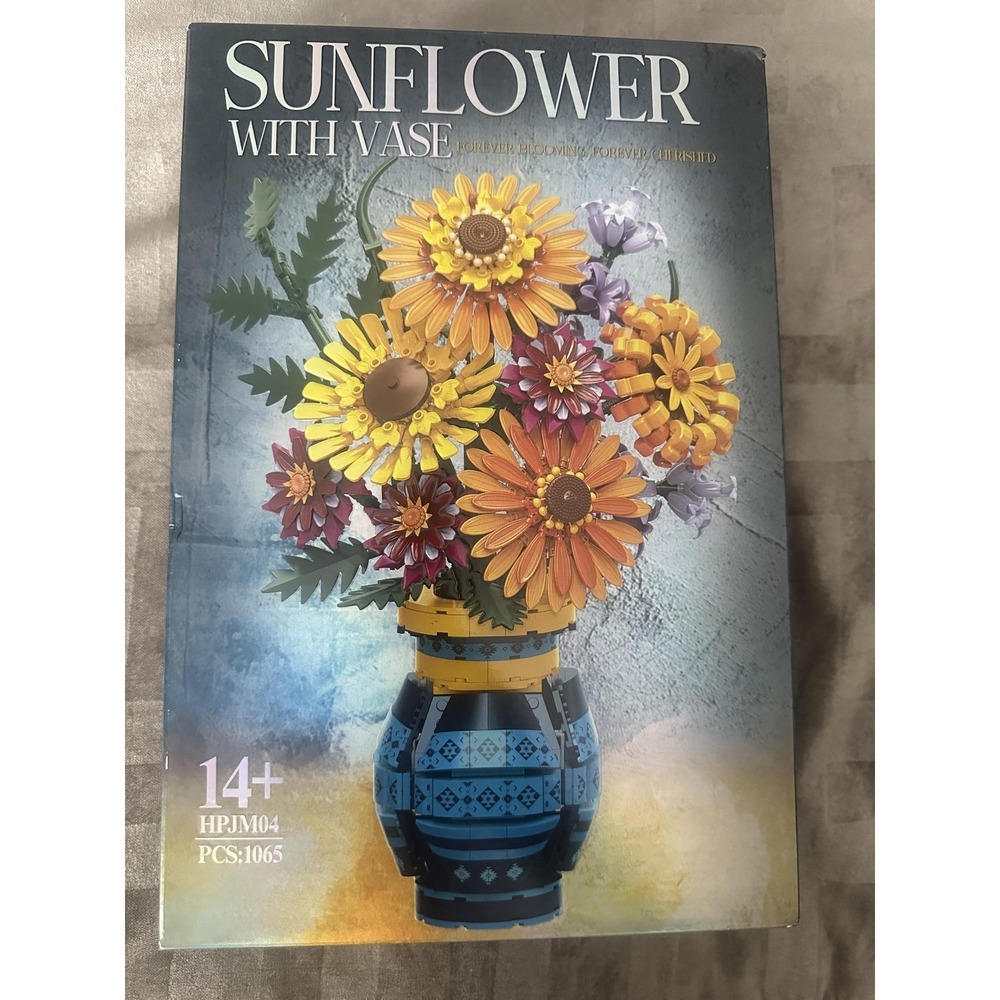 Asoulin Sunflower With Vase Flower Bouquet Building Blocks Set 1065pcs 14+ Newโ